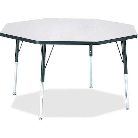 Jonti-Craft TABLE, OCTAGON, 48X48, GY/BK JNT6428JCA180